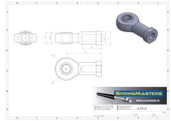 Gelenkkopf M10, &Oslash; 10 mm, wirksame L&auml;nge 43 mm