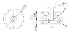 Sliprolle, &Oslash; 120 x 67 mm, Bohrung &Oslash; 17 mm