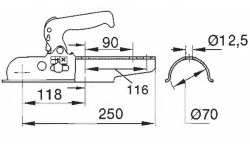 AL-BE EM 80 R-G, -800 kg, Ø 70 mm