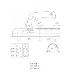 WINTERHOFF WW 8-C, -800 kg, &Oslash; 70 mm