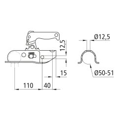 AL-BE EM 220 R-B, -2200 kg, &Oslash; 50-51 mm