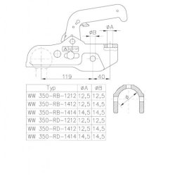 WINTERHOFF WW 350-RB-1212, -3500 kg, &Oslash; 50 mm