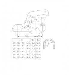 WINTERHOFF WW 350-RB-1414, -3500 kg, Ø 50 mm