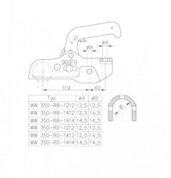 WINTERHOFF WW 350-RD-1212, -3500 kg, Ø 65 mm