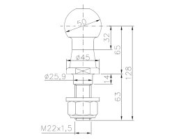 AL-BE Kupplungskugel, &Oslash; 50 mm, 3500 kg