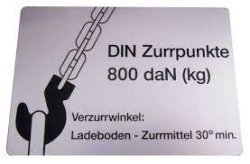 Aufkleber Zurrpunkte 800 daN