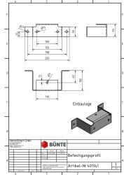 Befestigungsprofil, f. Klemmhalter/Rohrst&uuml;tze