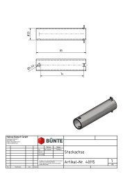 Steckachse, Ø 20 x 85 mm, m. Splint