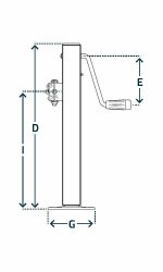 SIMOL St&uuml;tzfu&szlig; DT490, Vkt. 60 x 560 mm