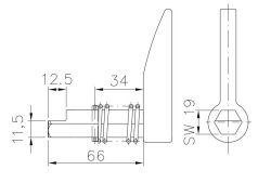 Verriegelungsbolzen, f. Automatik St&uuml;tzrad