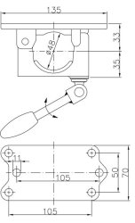 B&Uuml;NTE Klemmhalter, f. St&uuml;tzrad/St&uuml;tze &Oslash; 48 mm