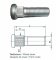 Radbolzen m. Riffelbund, M12 x 1,5 x 41 mm