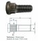 Radbolzen m. Riffelbund, M12 x 1,5 x 36 mm