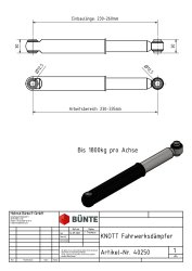 BÜNTE Achsstoßdämpfer, -1800 kg, Typ 40332