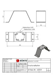 Ersatzradhalter, 110 x 344 x 137 mm