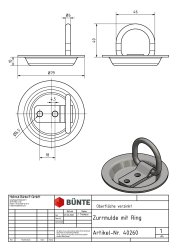 KNOTT Zurrmulde, rund, Ø 79 x 13 mm