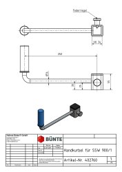 SCHLEGL Handkurbel, blau, f. Seilwinde SSW900/1