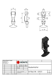 Haubenhalter, 120 mm, Gummi