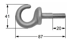 Hakenschraube M 10 x 40 mm