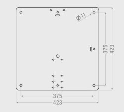 GEKA Warntafel, 423 x 423 x 0,8 mm, m. Folie