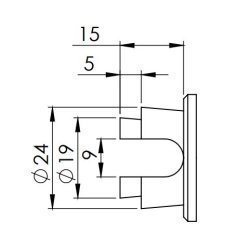 Rundsperrbalken, verstellbar, &Oslash; 42 x 2235-2685 mm