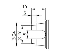 Rundsperrbalken, verstellbar, Ø 42 x 2235-2685 mm