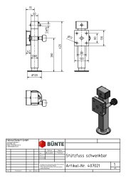 B&Uuml;NTE St&uuml;tzfu&szlig;, schwenkbar, Vkt. 60 x 415 mm