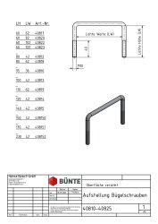 Bügelschraube, M10, LH 170 mm, LB 42 mm