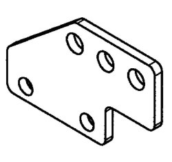 B&Uuml;NTE Achssto&szlig;d&auml;mpferhalter, 75 x 120 x 6 mm