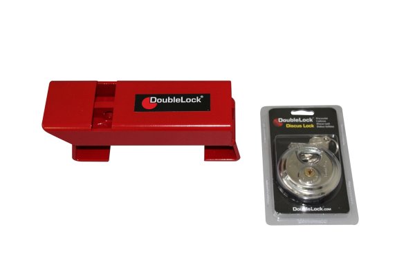 DOUBLELOCK Trailer Lock Red Small