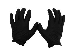 Einmalschutzhandschuhe, schwarz, Gr&ouml;&szlig;e L (8-9),