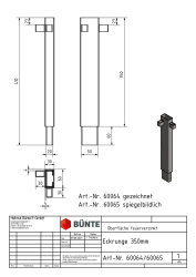 Eckrunge, 350 mm, vorne rechts/hinten links