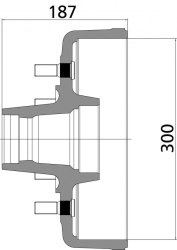 KNOTT Bremstrommel, &Oslash; 300 x 60 mm, f. RB 30-2355