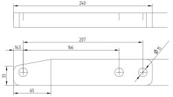 KNOTT Distanzst&uuml;ck KA25, 45 x 240 x 25 mm