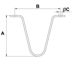 KNOTT Deichselst&uuml;tze, 120 mm, Lochabstand 166 mm