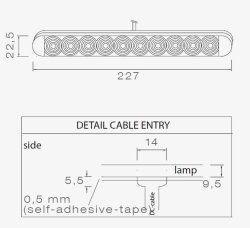 ASP&Ouml;CK Zusatzbremsleuchte LED, klebend