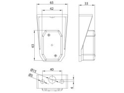 FRISTOM FT-001 Begrenzungsleuchte LED wei&szlig;