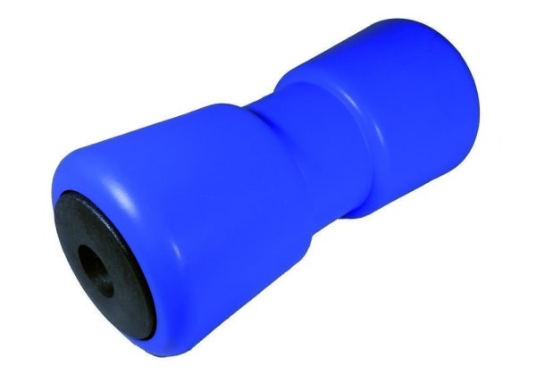 Kielrolle, &Oslash; 80/60 x 185 mm, Bohrung &Oslash; 21 mm, blau