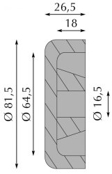 STOLTZ RP-32 Endkappe, Ø 81,5 x 26,5 mm