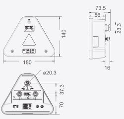 ASP&Ouml;CK Agripoint R&uuml;ckleuchte LED links/rechts