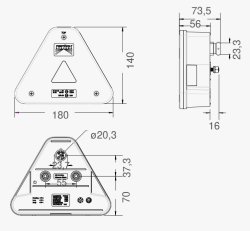 ASP&Ouml;CK Agripoint R&uuml;ckleuchte LED links/rechts