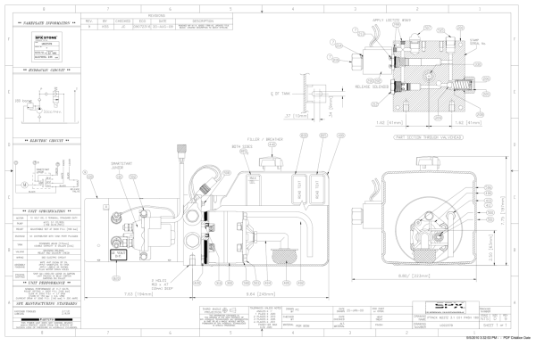 SPX Hydraulikaggregat, 3,8 l, 12 V, 1800 W