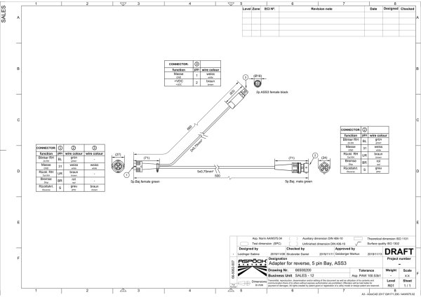 ASP&Ouml;CK Adapterkabel, 0,5 m, 2 x 5-polige BV (m/w)