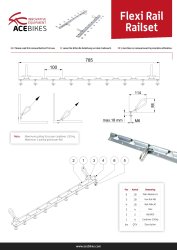 ACEBIKES Flexi Rail Railset, 50 x 785 x 10 mm