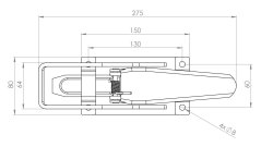 Zungenverschluss, 80 x 275 mm