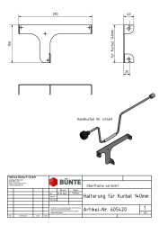 B&Uuml;NTE Halterung, f. Handkurbel 40469