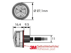 PROPLAST Pro-Penny Begrenzungsleuchte LED rot