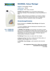 RAVENOL Velour-Reiniger, 500 ml Sprayflasche