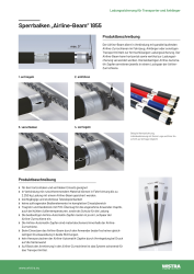 Sperrbalken Airline-Beam 1855, &Oslash; 42 x 1200-1760 mm