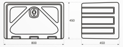 STABILO Staukasten 800, 450 x 800 x 450 mm